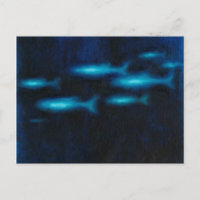 Blaue Silhouetten