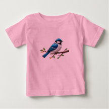 Blaue Singvogel-Illustration auf einem Ast