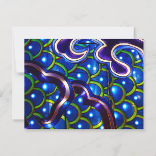 Blaue Skala Postkarte