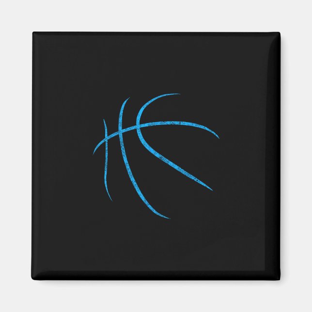 Blaue Sketll Ll Minimalistischer Sport  Magnet (Vorne)