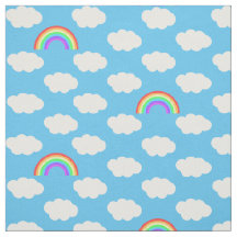 Blaue Skies Rainbows-Muster
