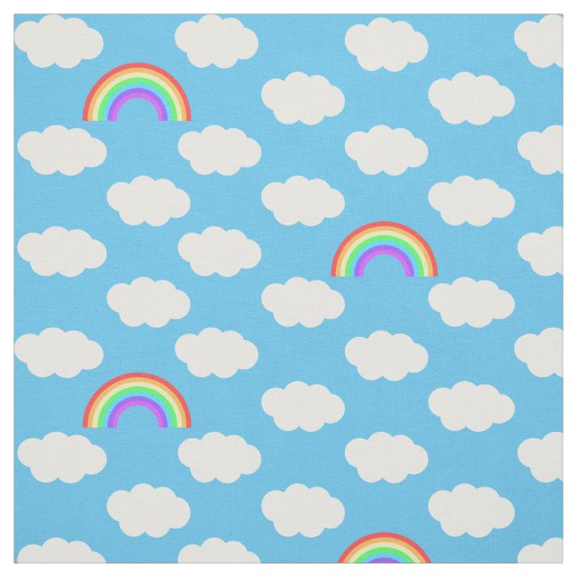 Blaue Skies Rainbows-Muster Stoff (Muster)