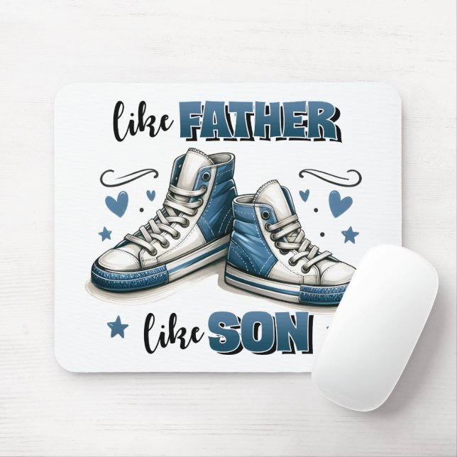 Blaue Sneakers wie Vater, wie Sohn Mousepad (Mit Mouse)