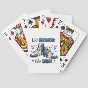 Blaue Sneakers wie Vater, wie Sohn Spielkarten