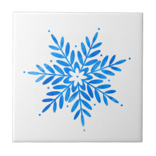 Blaue Snowflake Keramik Tile Fliese