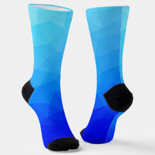 Blaue Sommer-Meer kühle geometrische Netzstruktur Socken