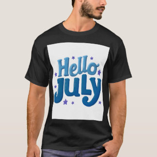 Blaue Sommer-Schriftgrafik für T-Shirts, T-Shirt