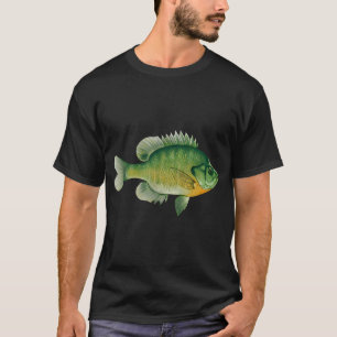 Blaue Sonnenbarsch-Angelillustration Brachsen Süßw T-Shirt