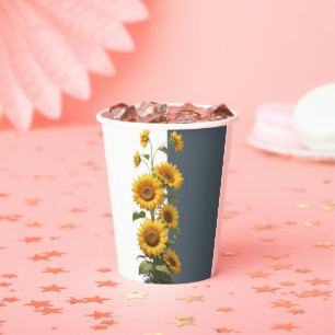 Blaue Sonnenblumen-Baby-Party Pappbecher