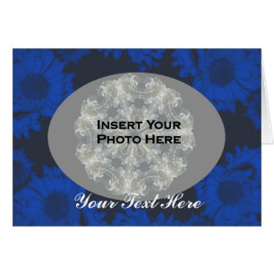 Blaue Sonnenblumen Design Blumenbild-Karte