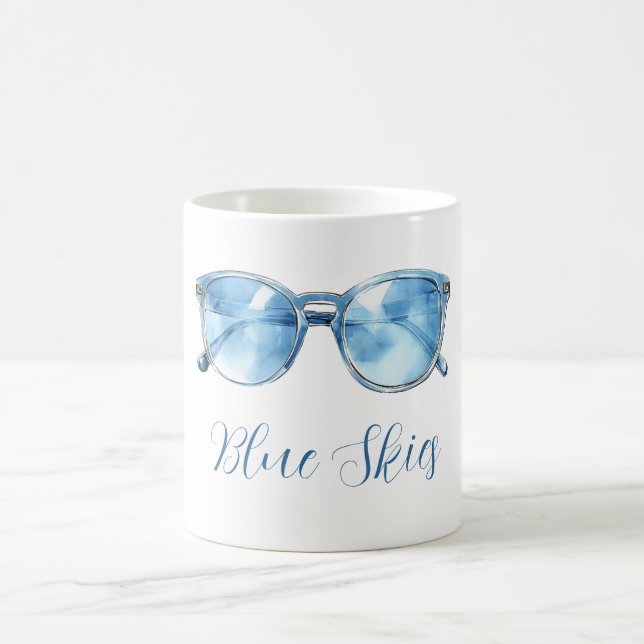 Blaue Sonnenbrille Kaffeetasse (Mittel)