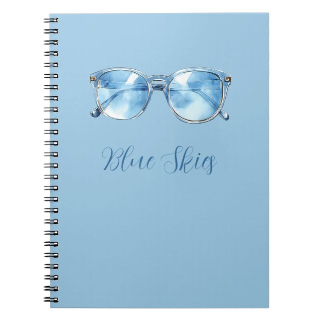 Blaue Sonnenbrillen Notizblock (Vorderseite)