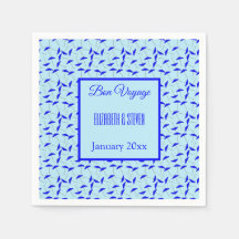 Blaue Sonnenschirme Muster Bon Voyage