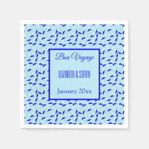 Blaue Sonnenschirme Muster Bon Voyage Serviette