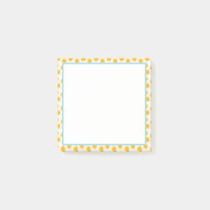 Blaue Sonnenstrahl-Grenze Post-it Klebezettel