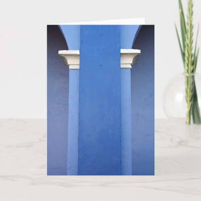 Blaue Spalte Karte (Vorderseite)