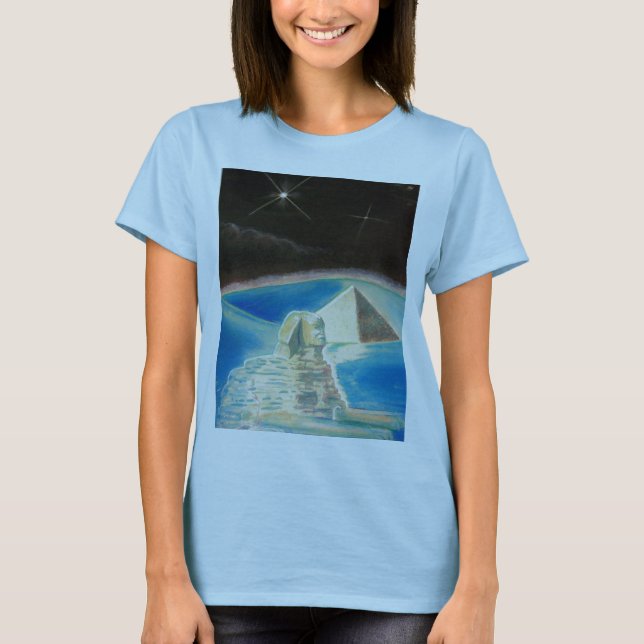Blaue Sphinx T-Shirt (Vorderseite)