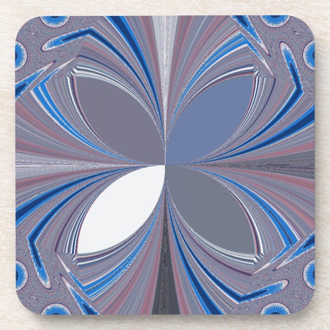 Blaue Spinne Getränkeuntersetzer (Vorderseite)