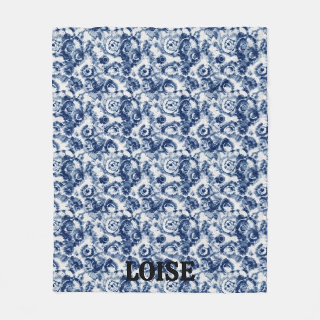 Blaue Spiral-Personalized-Fleece-Decke Fleecedecke (Vorderseite)