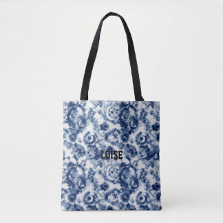 Blaue Spiral-Tasche mit individuellem Namen
