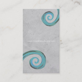 Blaue Spirale bedrückte handgefertigte Visitenkart Visitenkarte