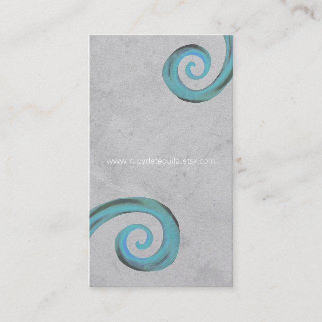 Blaue Spirale bedrückte handgefertigte Visitenkart Visitenkarte (Vorderseite)