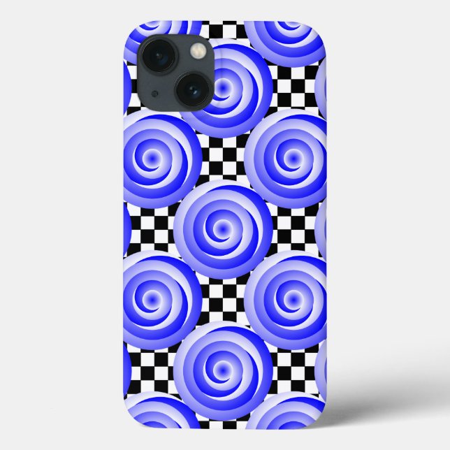 Blaue Spirale Illusion von Kenneth Yoncich Case-Mate iPhone Hülle (Rückseite)
