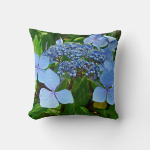 Blaue Spitze-Kappe Hydrangea-Blüten - Kissen
