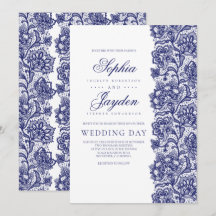 Blaue Spitzen Elegant und Moderne Hochzeit