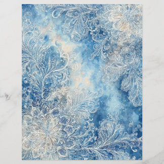 Blaue Spitzen-Schreibpapier für Scrapbooking