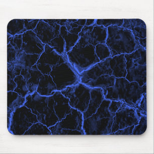 Blaue Sprünge auf schwarzer Mausunterlage Mousepad