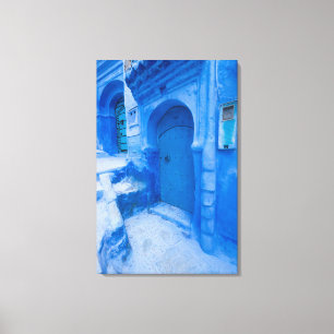 Blaue Stadttür Leinwanddruck