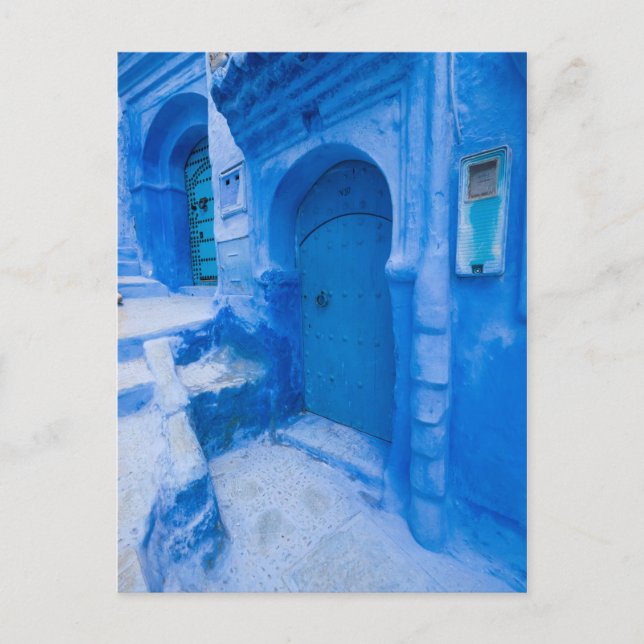 Blaue Stadttür Postkarte (Vorderseite)