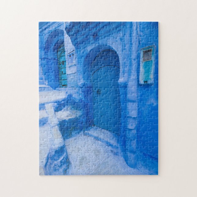 Blaue Stadttür Puzzle (Vertikal)