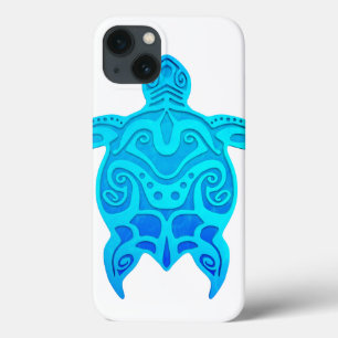 Blaue Stammes- Schildkröte Case-Mate iPhone Hülle