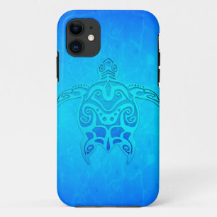 Blaue Stammes- Schildkröte Case-Mate iPhone Hülle