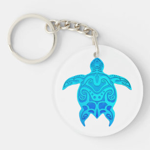 Blaue Stammes- Schildkröte Schlüsselanhänger