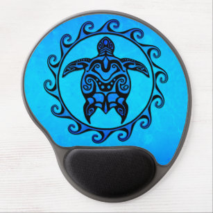 Blaue Stammes- Schildkröte Sun Gel Mousepad