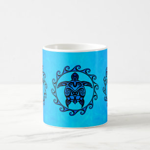 Blaue Stammes- Schildkröte Sun Kaffeetasse