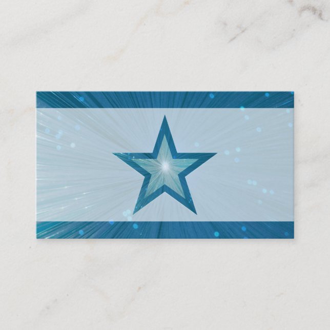 Blaue Star-Visitenkartenvorlage Visitenkarte (Vorderseite)