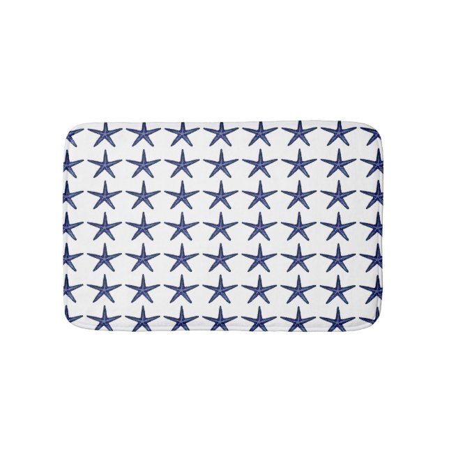 Blaue Starfish Badematte (Vorderseite)
