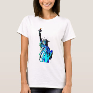 Blaue Statue der Lady Liberty T-Shirt