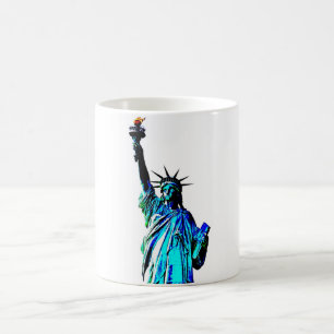 Blaue Statue der Lady Liberty Tasse