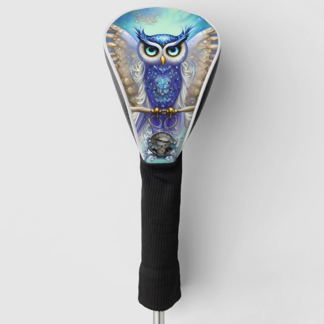Blaue Steampunkuppe Golf Headcover (Vorderseite)