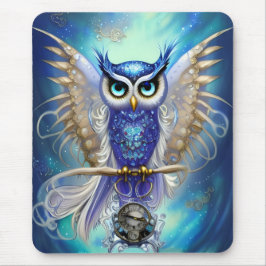 Blaue Steampunkuppe Mousepad