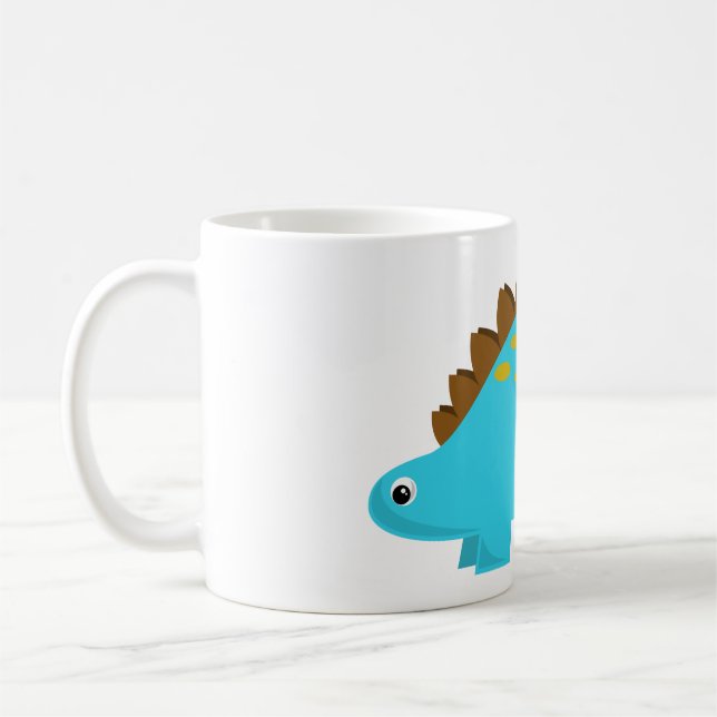 Blaue Stegosaurus-Tasse Kaffeetasse (Links)