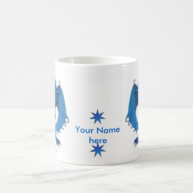 Blaue stehende Drache-Tasse - kundengerecht Kaffeetasse (Mittel)