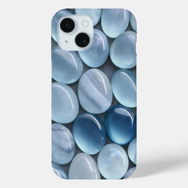 Blaue Steine Ästhetik iPhone-Hülle Case-Mate iPhone Hülle (Rückseite)