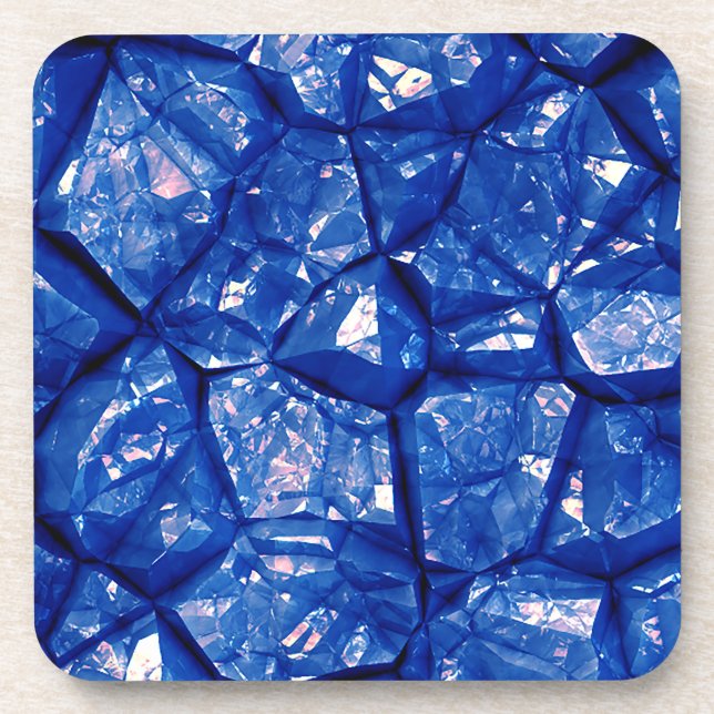Blaue Steinstruktur Getränkeuntersetzer (Vorderseite)