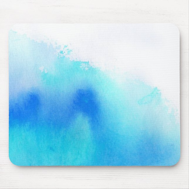 Blaue Stelle, abstraktes handgemaltes des Mousepad (Vorne)